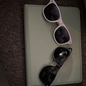 Stylish Black and White Sunglasses Set bride and groom